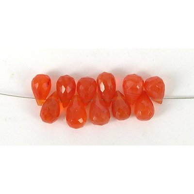 Carnelian 6x4mm Faceted T/Drill Briltte