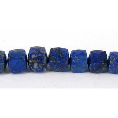 Lapis Lazuli 8mm Faceted Cube bead