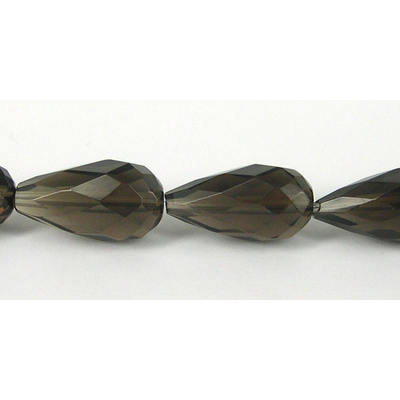 Smokey Quartz 21x12mm Faceted Teardrop bead