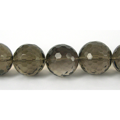 Smokey Quartz 20mm Faceted Round bead
