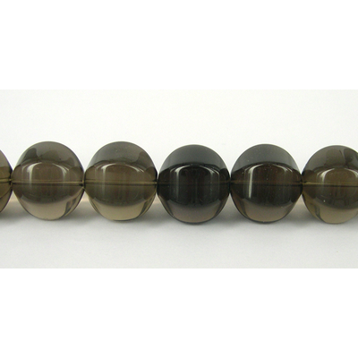 Smokey Quartz 18mm Polished 6 side Melon  Bead