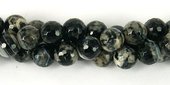 Agate Cobra 10mm Faceted Round strand-beads incl pearls-Beadthemup