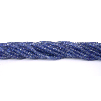 Tanzanite Natural Faceted Rondel 3.8x2mm beads per strand 195