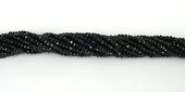 Spinel Black Faceted Rondel 4x3mm beads per strand 110 Bead-beads incl pearls-Beadthemup