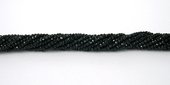 Spinel Black Faceted Rondel 2.5x2mm beads per strand 175-beads incl pearls-Beadthemup