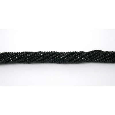 Spinel Black Faceted Rondel 2.5x2mm beads per strand 175