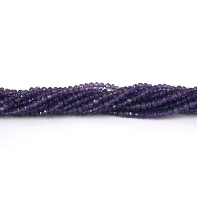 Amethyst Faceted Rondel 3x2mm beads per strand 145 Beads