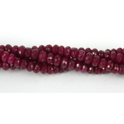 Red Quartz Dyed Faceted rondel 7x4mm/100Beads