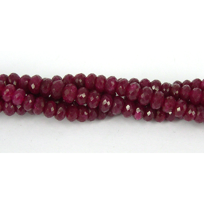 Red Quartz Dyed Faceted rondel 7x4mm/100Beads