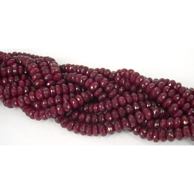 Red Quartz Dyed Faceted rondel 9x5mm/84Beads