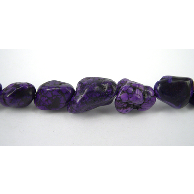 Howlite Dyed Nugget App.16x10mm Purple/2