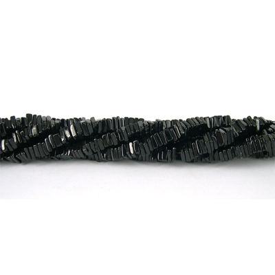 Black Spinel Disk Square 6mm 41cm beads per strand 11