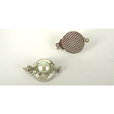 Sterling Silver RH Clasp box 13x20mm Fresh Water Pearl