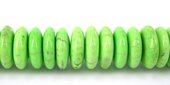 Howlite Dyed Rondel 10x3mm Green beads per strand 118-beads incl pearls-Beadthemup