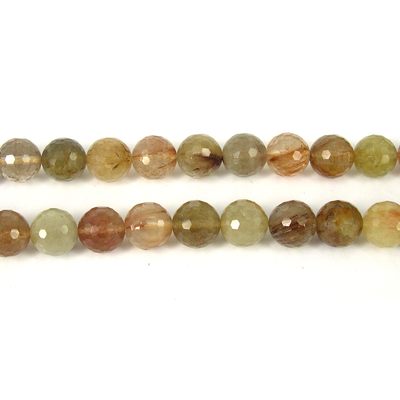 Rutile Quartz Faceted  Round 13mm beads per strand 31Beads