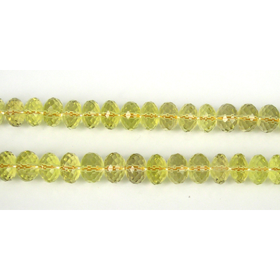 Lemon Quartz Fac Rondel 10x8mm EACH  bead