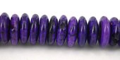 Howlite Dyed Rondel 10x3mm Purple beads per strand 11-beads incl pearls-Beadthemup