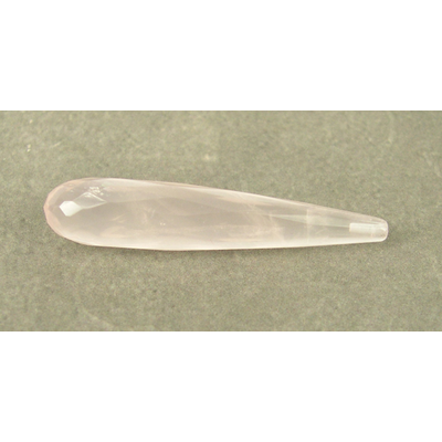 Rose Quartz 8x40mm Faceted  Briolette Pair A