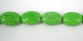 Howlite Dyed Oval Flat 13x18mm Green/22Bead-beads incl pearls-Beadthemup