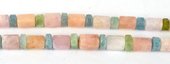 Beryl Polished Step Cut 12x12+7x12mm beads per strand 39Bead-beads incl pearls-Beadthemup