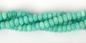Amazonite Peru Polished  Rondel 7x4mm beads per strand 90-beads incl pearls-Beadthemup