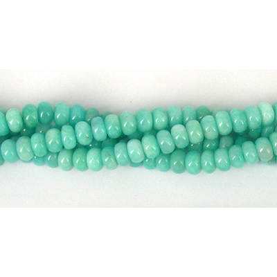 Amazonite Peru Polished  Rondel 7x4mm beads per strand 90