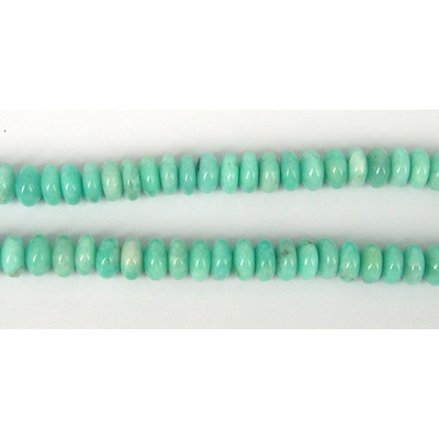 Amazonite Peru Polished Rondel 10x6-7mm beads per strand 68