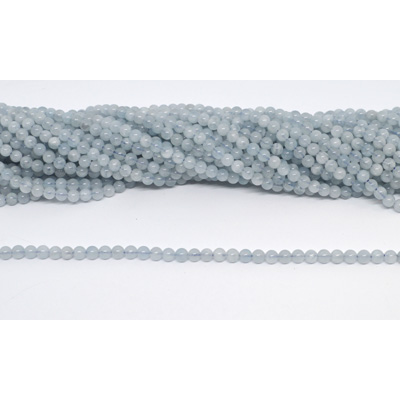 Aquamarine Polished Round 4mm beads per strand 95 Beads