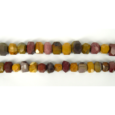 Mookaite Faceted s/drill nugget 18mm/28Beads