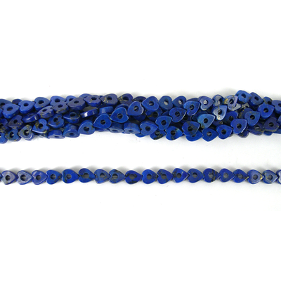 Lapis Polished Heart 6mm beads per strand 57Beads