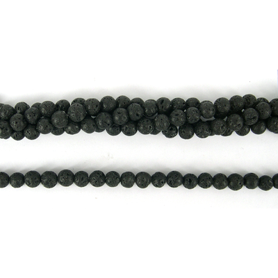 Lava Round 6mm beads per strand 66Beads