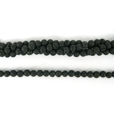 Lava Round 6mm beads per strand 60 Beads