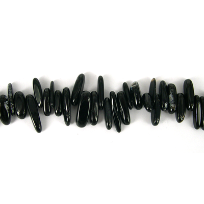 Black Agate Long Chip approx 10-23mm  86
