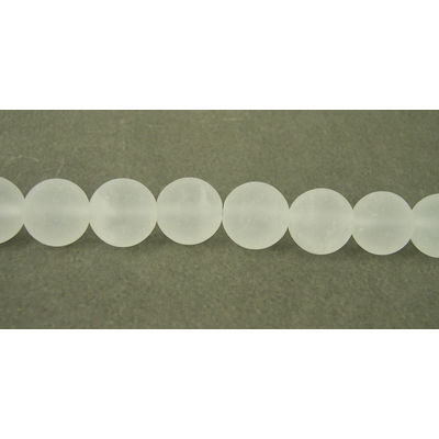 Clear Quartz Matt Round 12mm beads per strand 33Beads