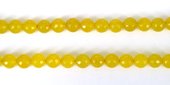 Agate Dyed Yellow Faceted Round 10mm/38Beads-beads incl pearls-Beadthemup
