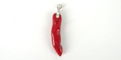 Coral Sea Bamboo/Base Pendant approx.70mm-beads incl pearls-Beadthemup
