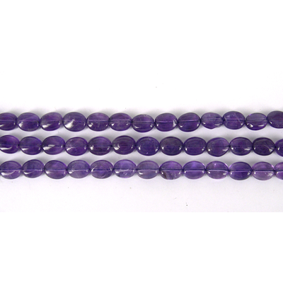 Amethyst Polished Oval 8x10mm beads per strand 41 beads