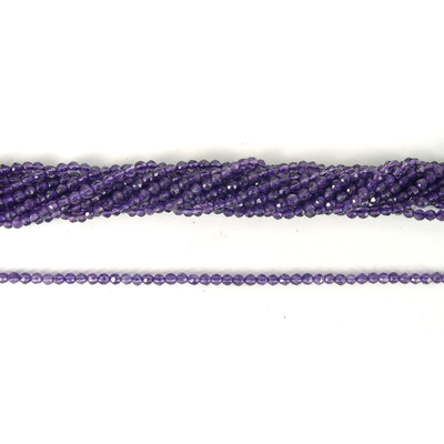Amethyst Faceted Round 3mm beads per strand 120 beads