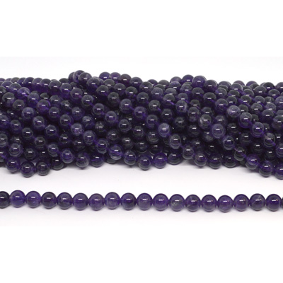 Amethyst Polished Round 8mm beads per strand 45 beads