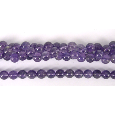 Amethyst Polished Round 10mm beads per strand 39 beads