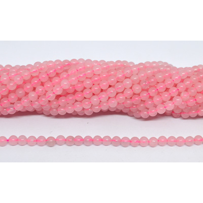 Rose Quartz Polished Round 4mm beads per strand 95 Beads