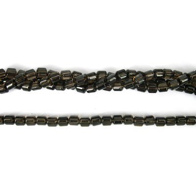 Smokey quartz Polished Cylinder 8x9mm/45Beads