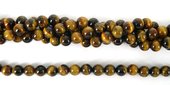 Tigereye Polished Round 8mm beads per strand 46Beads-beads incl pearls-Beadthemup