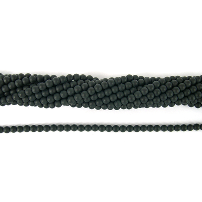 Onyx Matt Polished Round 4mm beads per strand 98Beads
