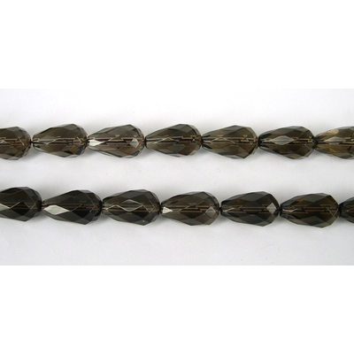 Smokey Quartz  Faceted T/ Drop 12x20mm/20 Bead