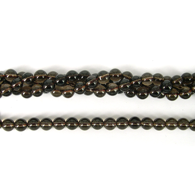 Smokey Quartz Polished Round 8mm beads per strand 51 Beads