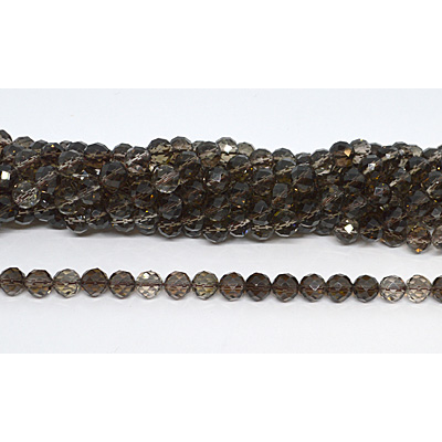 Smokey Quartz Faceted Round 8mm strand 50 Beads