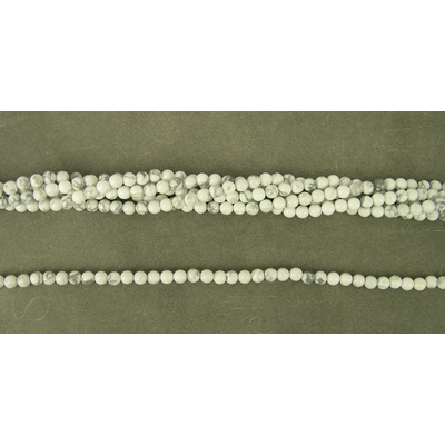 Howlite Polished Round 4mm beads per strand 100Beads