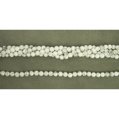 Howlite Polished Round 6mm beads per strand 66Beads