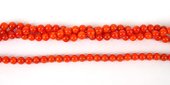 Coral Orange Round 7-7.5mm approx. 55 Beads per strand-beads incl pearls-Beadthemup